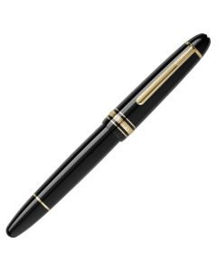 Montblanc's Meisterstück LeGrand Calligraphy Curved Nib Fountain Pen has been made from precious resin and 18K gold plated trims.