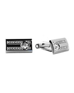 Montblanc's Sterling Silver Diamond 3 Rings Cufflinks come in the original box and are preloved but in great condition.