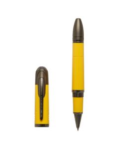 Montblanc's Great Characters Enzo Ferrari SE Giallo Modena Rollerball Pen has special engraving on the ruthenium clip with matching ruthenium trims.