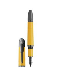 Montblanc's Great Characters Enzo Ferrari SE Giallo Modena Fountain Pen is made with precious resin and a solid Au 585 gold, ruthenium-coated nib.