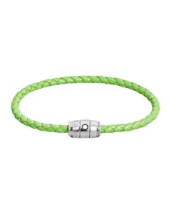Meisterstück Steel 3 Ring Lime Leather Bracelet