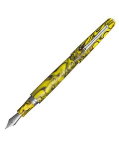 This is the Montegrappa Iris Yellow Elmo Fantasy Blooms Fountain Pen.