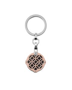 Montegrappa Filigree two tone Key Ring in Rose Gold and Stainless Steel.