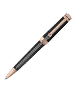 Montegrappa NeroUno Linea Ballpoint Pen with Red Gold Trim.