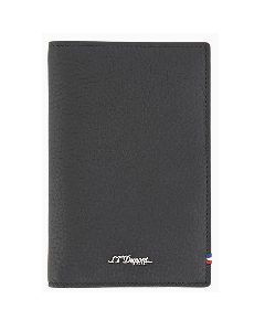 Neo Capsule Grained Black Leather Passport Holder