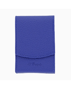 This S. T. Dupont Ocean Blue Leather Cigarette Case is made with soft-grain leather. 