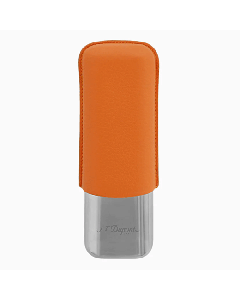 Keep your cigars safe in this Double Cigar Case Grained Orange Leather by S. T. dupont. 