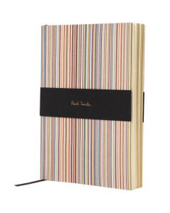 This Signature Stripe A5 Lined Notebook has been designed by Paul Smith.
