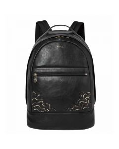 This Paul Smith backpack is made from a black leather material.