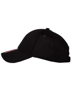 This Black 'Painted Stripe' Cotton Cap was designed by Paul Smith. 