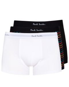 Black, White & Polka Dot 3-Pack Men's Boxer Trunks, designed by Paul Smith. 