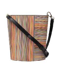Paul Smith Signature Stripe Leather Bucket Bag
