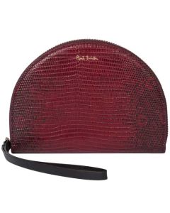 This is the Paul Smith Women's Mock Lizard Burgundy Moon Purse. 