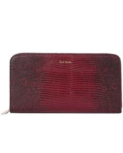 This is the Paul Smith Women's Mock Lizard Burgundy Large Purse.