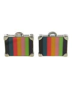 This pair of Paul Smith cufflinks are designed in the shape of suitcases.