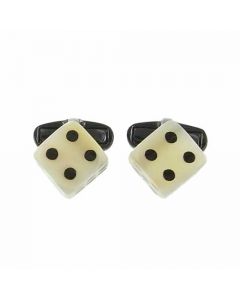 This pair of dice cufflinks are part of the Paul Smith collection.