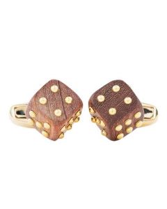 This pair of cufflinks from Paul Smith come with a wooden dice style on the front.