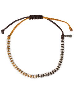This Chocolate Double Bead Bracelet has been designed by Paul Smith. 