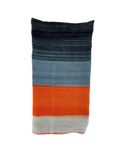 Blue Stripe Scarf 100% Wool 