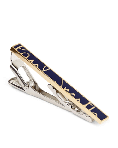 Tie Pin With Oversized Logo In Navy And Gold By Paul Smith