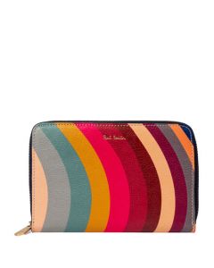 This Paul Smith leather purse comes in a swirl design.