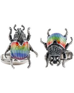 These Multicoloured Beetle Cufflinks have been designed by Paul Smith. 