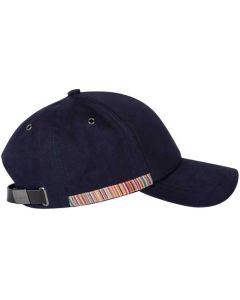 This is the Paul Smith Signature Stripe Trim Navy Baseball Cap.
