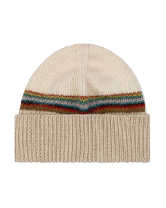 This Paul Smith Women's 'Signature Stripe' Wool Beanie Hat is available as part of a set with matching gloves. 