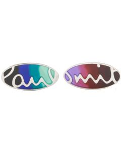These are the Paul Smith Signature Oval Cufflinks. 