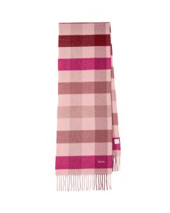 This Women's Pink Check Wool Scarf has been designed by Paul Smith. 