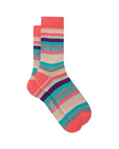 These Pink 'Swirl Stripe' Glitter Socks are designed by Paul Smith.