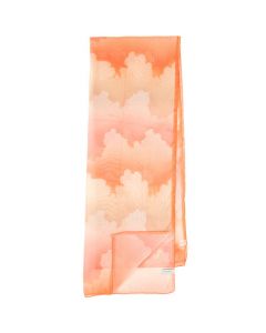 This Pale Pink Silk Cloud-Print Scarf is designed by Paul Smith.