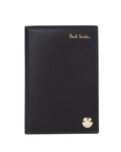This is the Paul Smith Black Pivot 'Signature Stripe' Card Holder. 