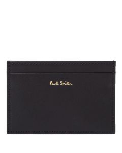 This Signature Stripe 3CC Black Card Holder was designed by Paul Smith. 