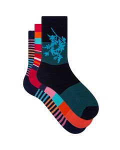 These are the Paul Smith 3-Pack of Women's Stripe & Floral Socks.