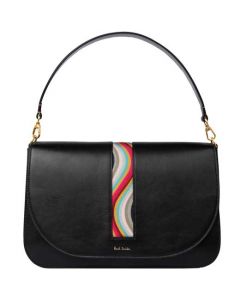 This is the Paul Smith Black Saddle Bag with Swirl Detailing.