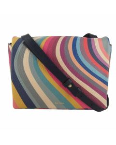 This Paul Smith shoulder bag is made with a swirl design.