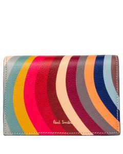 This Swirl Leather Accordion Style Purse has been designed by Paul Smith.