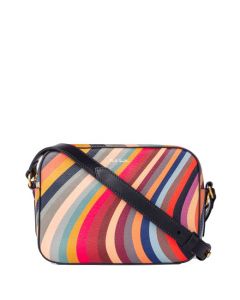This Swirl Print Cross Body Bag has been designed by Paul Smith. 