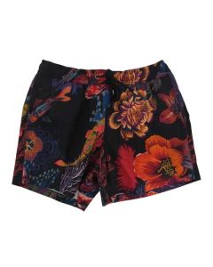 This pair of Paul Smith swim shorts are navy with an floral print.