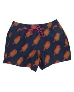 This pair of Paul Smith swim shorts are navy with an Ice Pop print.