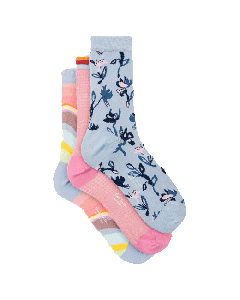 Paul Smith's Women's 3-Pack of Novelty Pastel Cotton Socks are made out of a cotton blend.