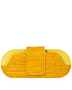 This Yellow Mock Croc Sunglasses Case has been designed by Paul Smith. 