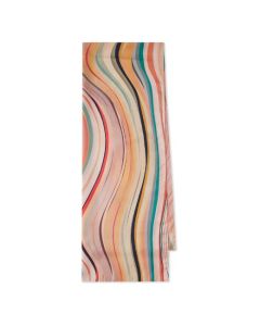 This Women's Dusky Pink Swirl Silk Scarf by Paul smith has been made from 100% silk that is soft to the touch and is perfect for any time of the year.