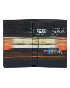 This Paul Smith Black 'Commuter Mini' Interior 6CC Card Holder is great for storing multiple bank cards and also has two extra slip pockets.