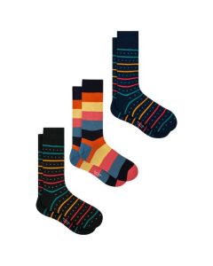 Men's Artist Stripe Mixed Socks 3 Pack