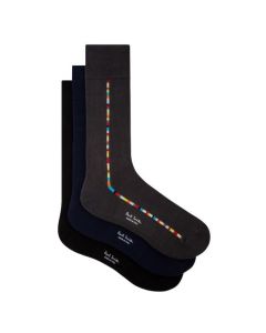 Men's Mixed Central Signature Stripe Socks 3 Pack