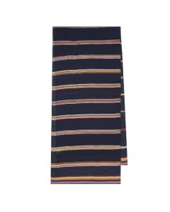 Men's Signature Stripe Navy Silk-Blend Scarf