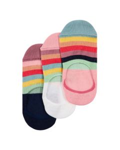 This Paul Smith Multicolour Swirl Stripe 'No Show' Socks 3Pack is made out of a cotton blend with elastane and polyamide.