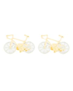 Men's Gold Racing Bicycle Cufflinks
